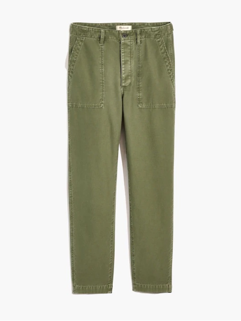 Madewell Griff Tapered Fatigue Cargo Pants In Olive Size 30
